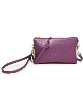 Vegan Leather Crossbody Bag for Women - Stylish Wristlet Clutch with 2 Straps